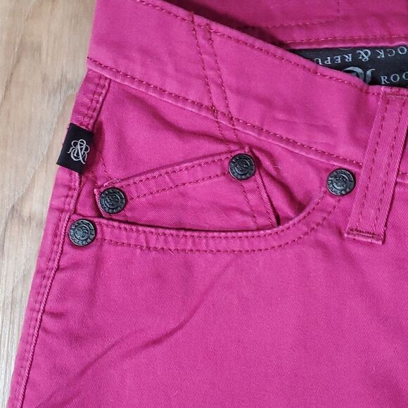 🔹️🔺️Rock & Republic Raspberry Hamburg Jeans Size 4/27 - Picture 5 of 11